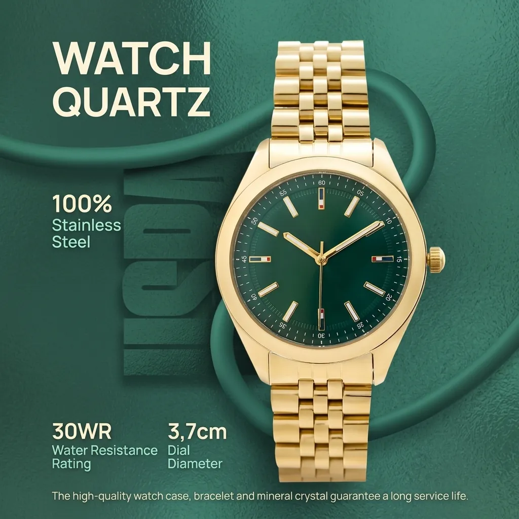 Quartz watch stainless steel
