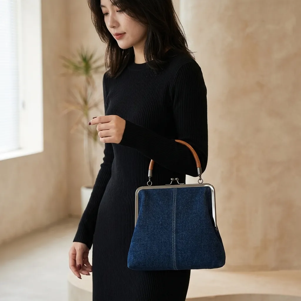 Handbag with outfit on AI model