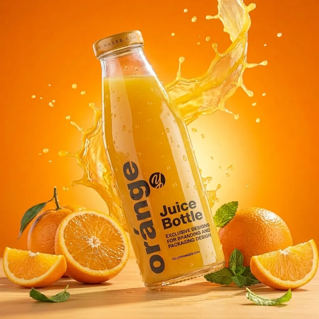 Orange juice bottle