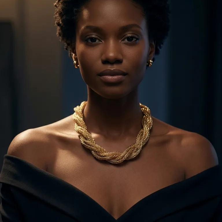 Necklace on AI model