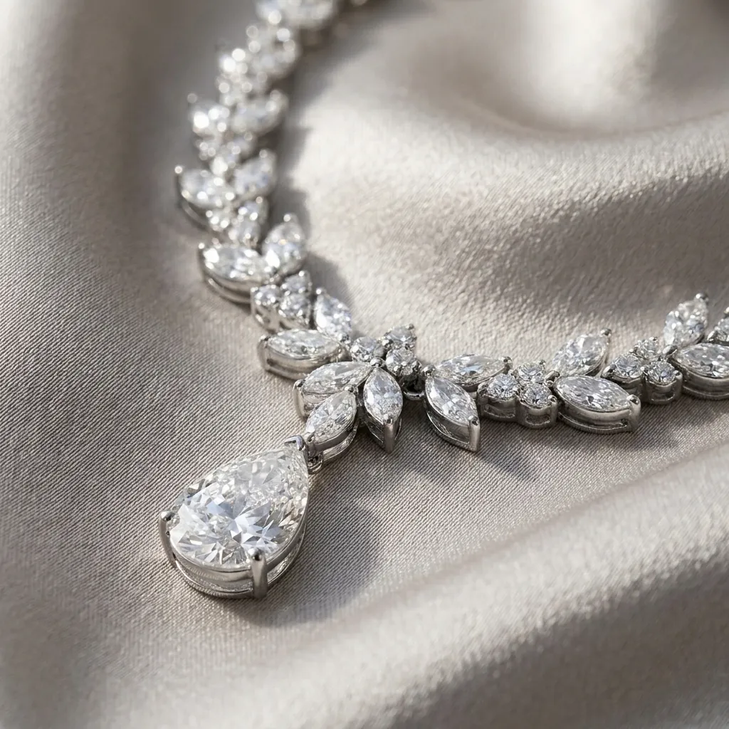 Diamond teardrop necklace