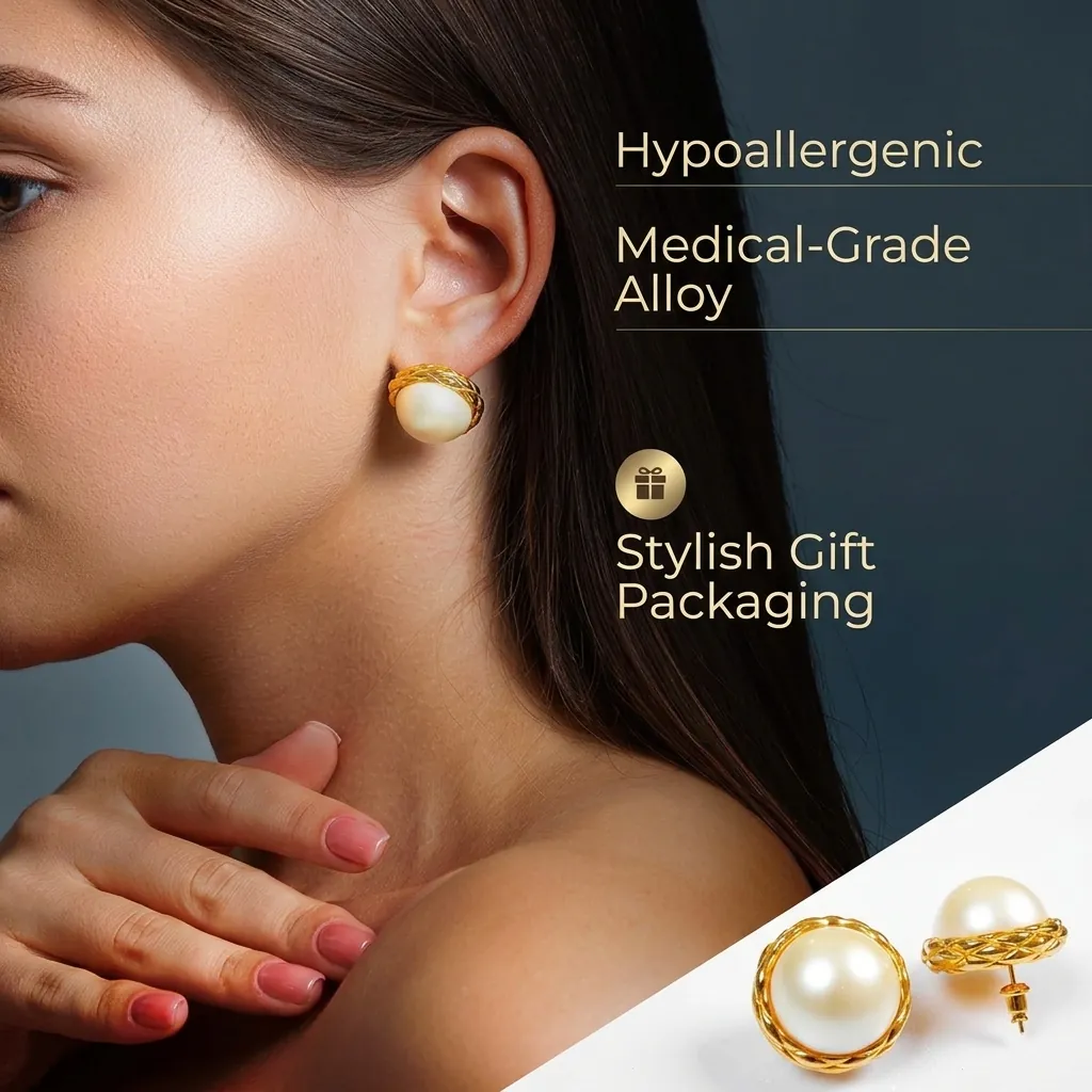 Pearl earrings hypoallergenic
