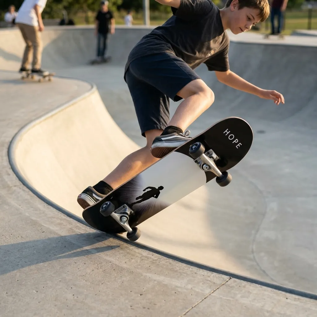 Skateboard in play