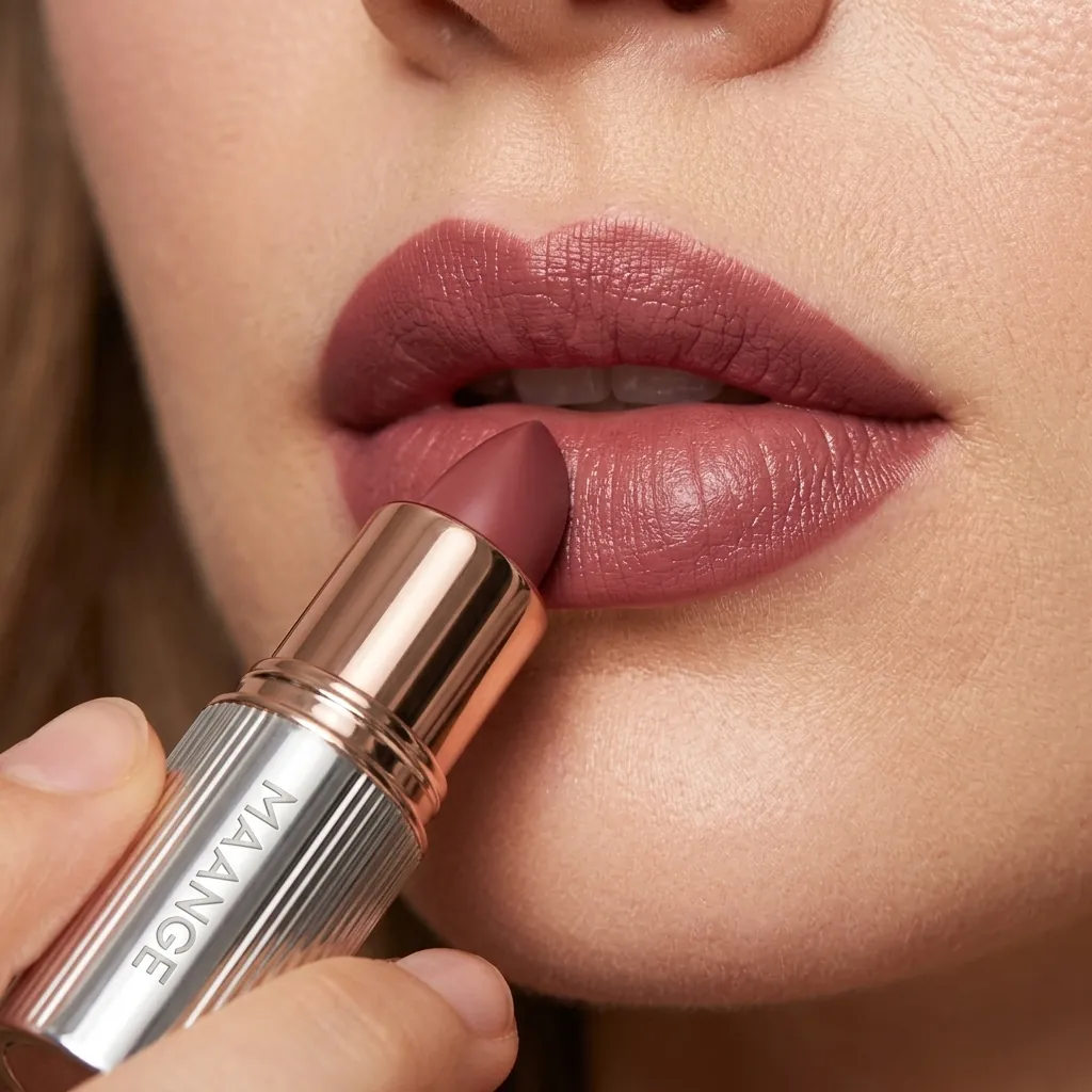 Lipstick in use